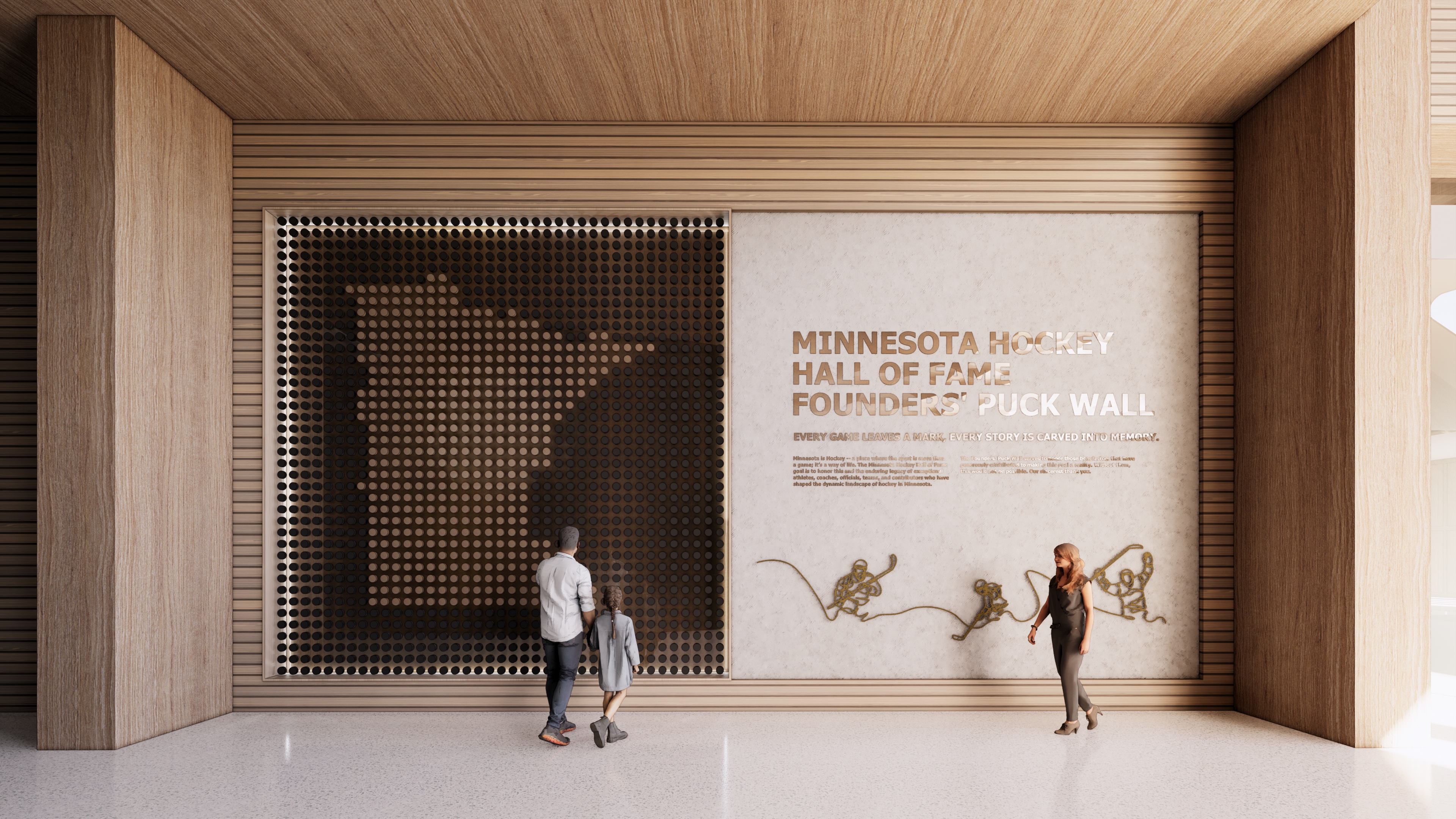 Founders puck donor wall